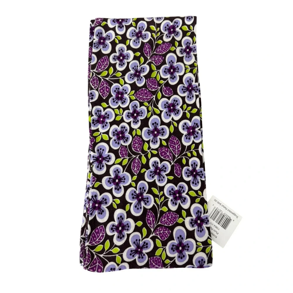 Vera Bradley Scarf Plum Petals NEW 7 1/4 x 64